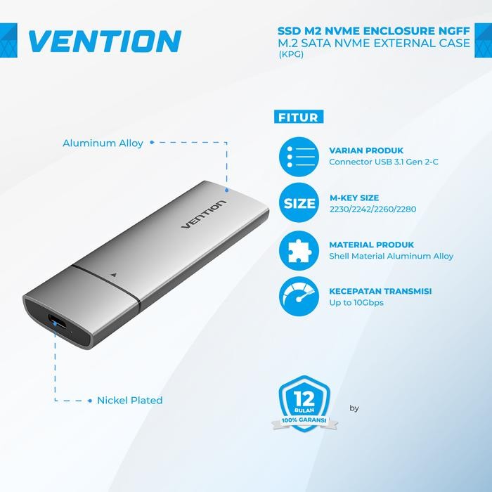 Vention SATA HDD SSD 2.5" Enclosure Case External