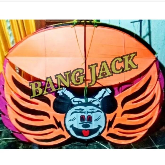 (Good) layangan ram raman 2 meter sayap fiber full set sendaren