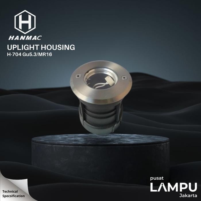 Hanmac H-704 kap Lampu Lantai/kolam Stainless 316 MR16