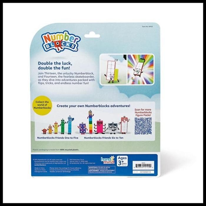 (Good) Mainan Anak Anak Hand2Mind Numberblocks Friends Thirteen And Fourteen, Figur Numberblocks 13