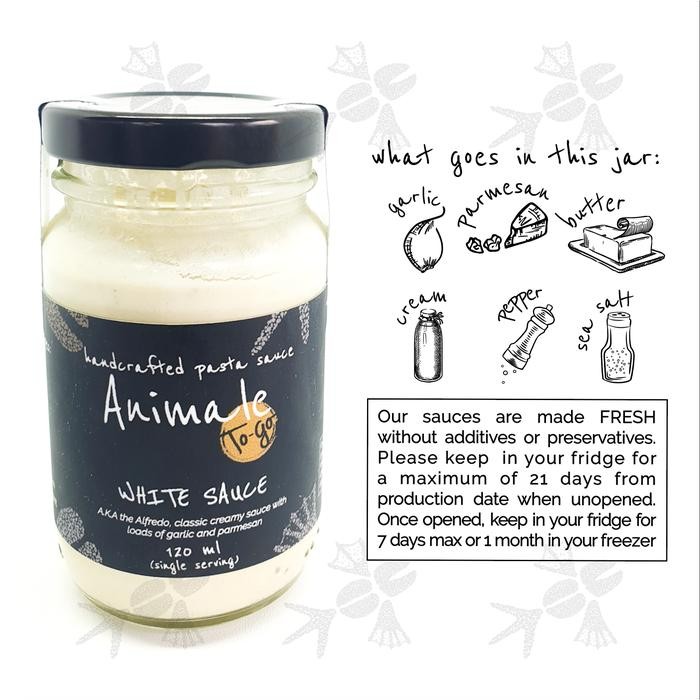 

Animale White Sauce alfredo garlic parmesan sauce creamy pasta Italian