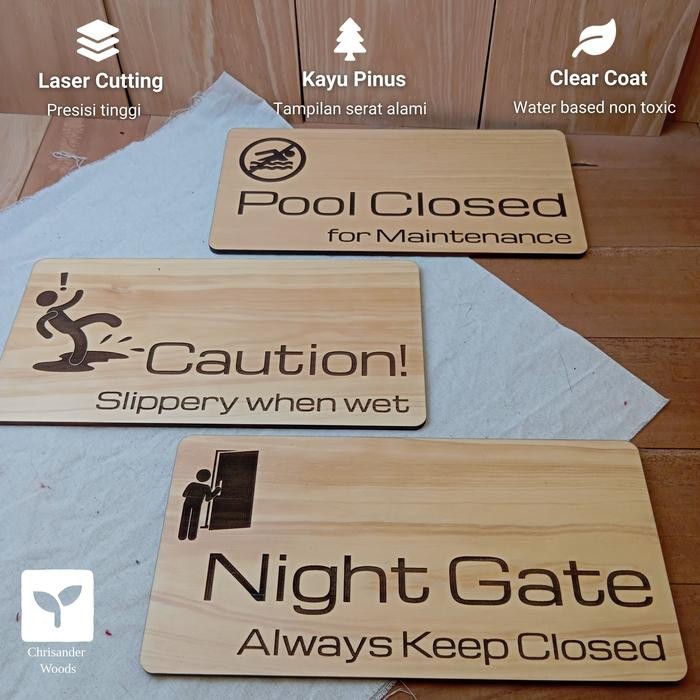 

Papan Tanda Custom Papan Sign Custom Custom Sign Board Signage Kayu Pinus Solid Eco Friendly