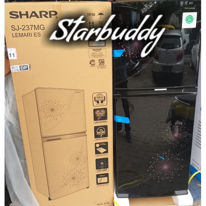 Sharp Kulkas 2 Pintu Sj-237Mg Shine Series - Jabodetabek