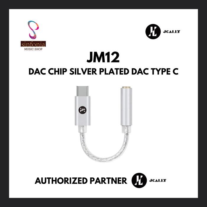JCALLY JM12 KTO2H20 DAC CHIP SILVER PLATED DAC TYPE C TO 3.5MM ADAPTER