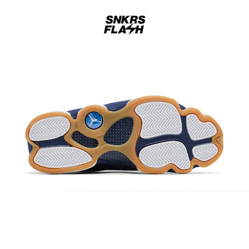 NIKE Air Jordan 13 Retro White Midnight Navy Sepatu Sneakers Pria - 414571140 - Size 46