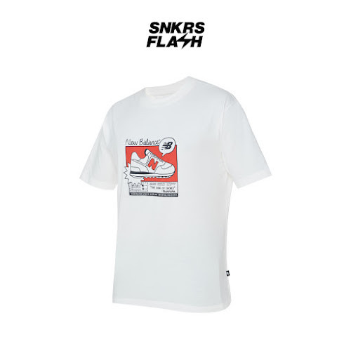 NEW BALANCE Tshirt Essentials Ad 574 White Baju Lengan Pendek Pria - MT41593SST - Size XL
