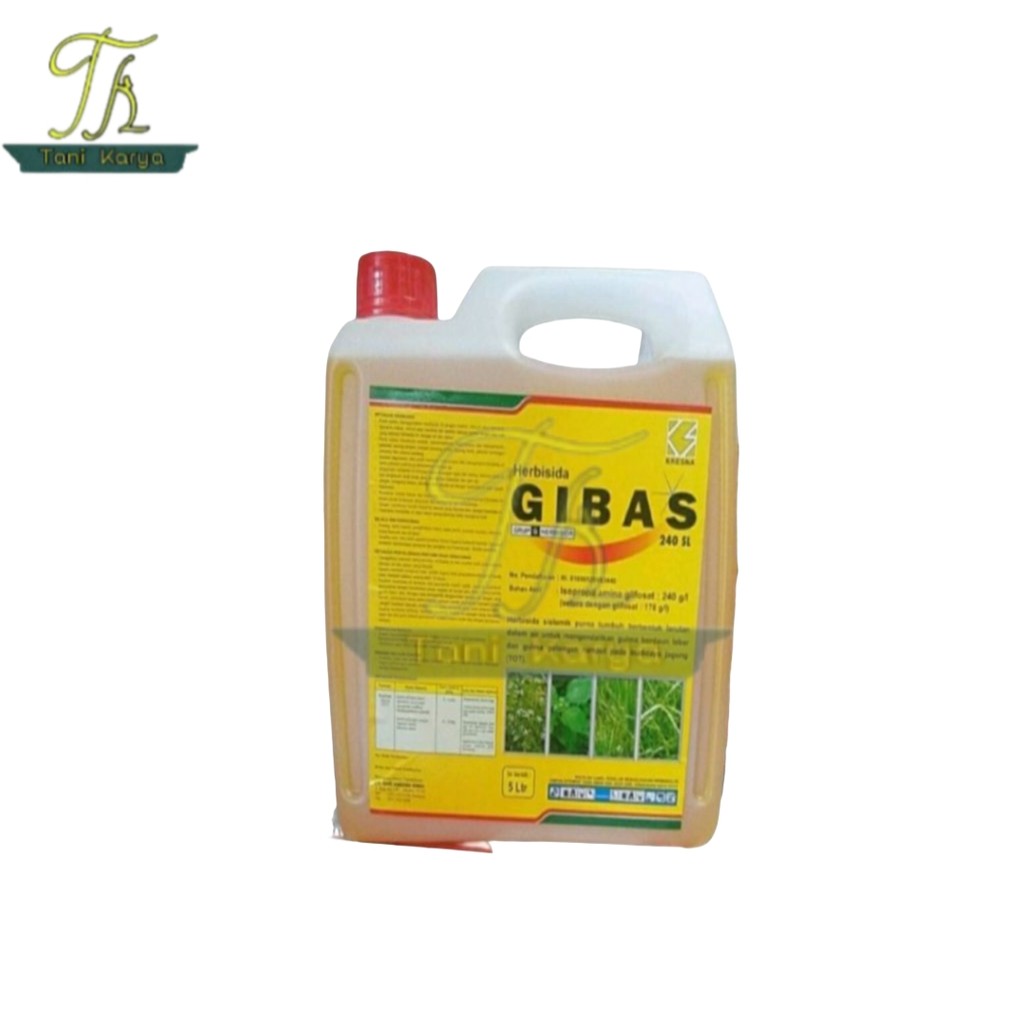 HERBISIDA SISTEMIK GIBAS 240 SL 5 LITER/HERBISIDA SISTEMIK / PEMBASMI RUMPUT / BASMI TEKI