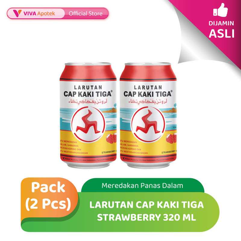 

[PAKET HEMAT] Larutan Cap Kaki Tiga Strawberry 320 ml Meredakan Panas Dalam Sariawan (Pack - 2 Pcs)