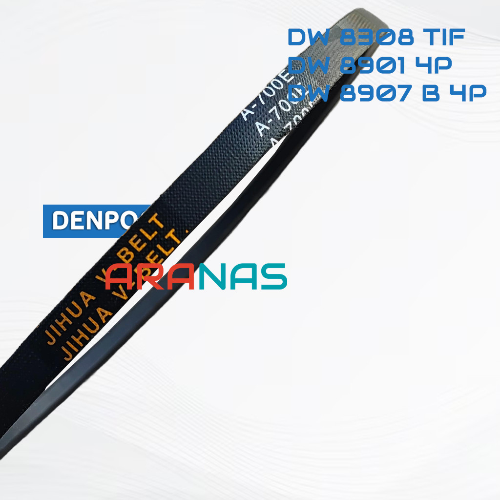 V-BELT VanBelt DENPOO A 700E 8 Kg DW 8308TIF 8901 8907B 4P FANBELT 700 E Tali Gear Box Mesin Cuci 2 