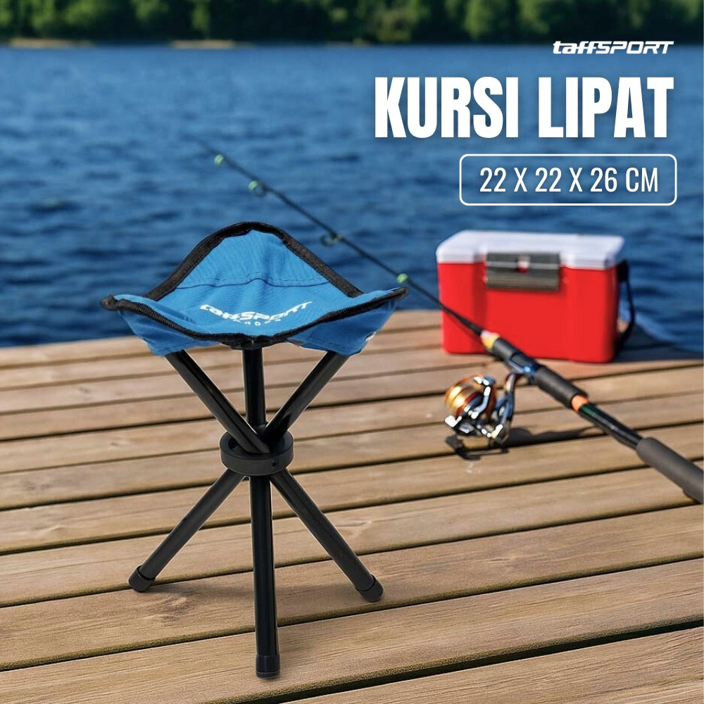 bagus beli Kursi Lipat tahan 100 kg Outdoor Mancing Portable Oxford Folding Chair stool 26 cm x 22 c