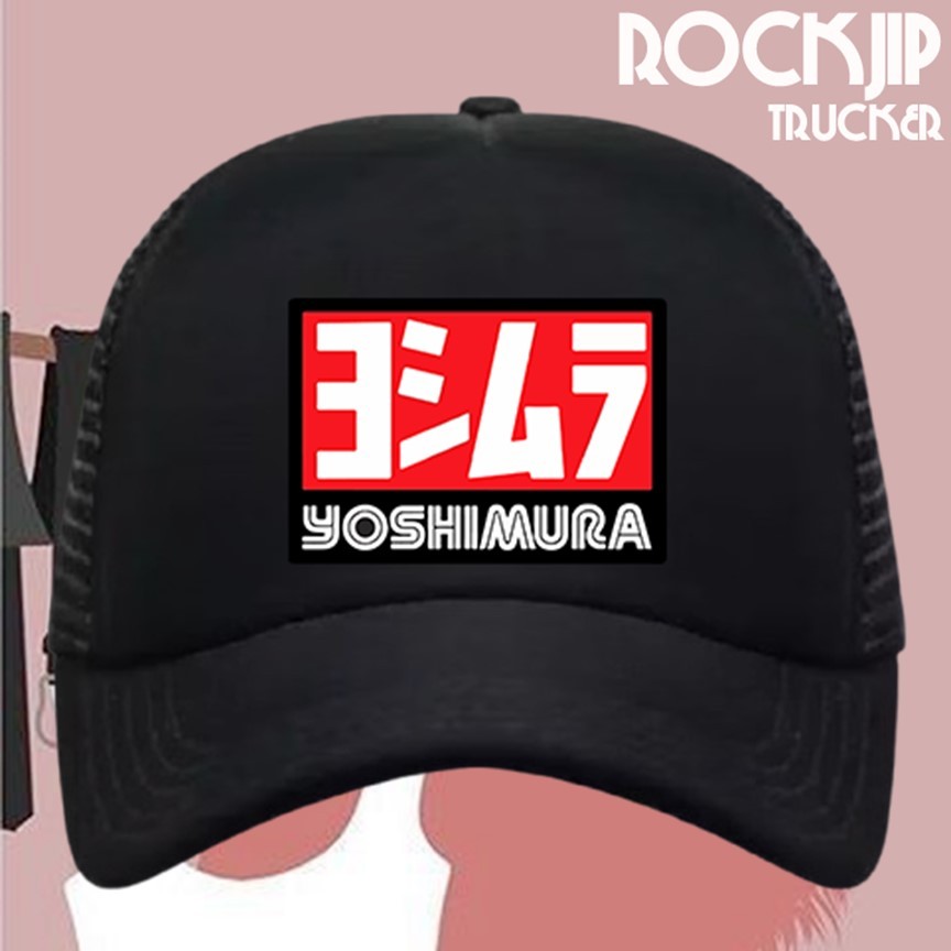 Jual Custom Topi Distro Trucker Jaring Snapback Balap Racing Pria Keren Yoshimura Blok Racing