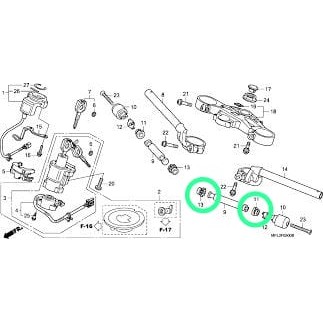 53107MJ0000 – KARET DUDUKAN JALU STANG, RUB HANDLE WT B CBR 250R CBU ORI AHM