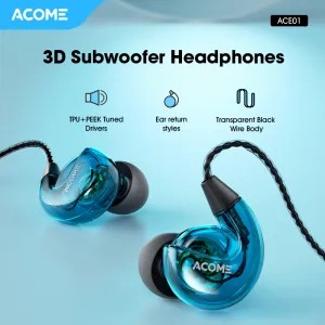 Headset 3D Subwoofer Stereo Sound ACOME