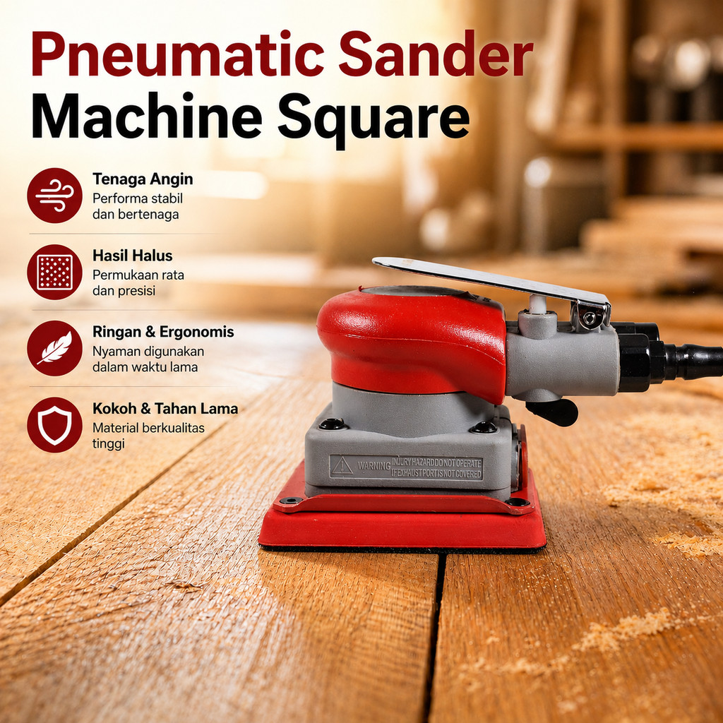 BISA COD Mesin Amplas Angin Air Orbital Sander Pneumatic Square - BG Air Orbital Sander Pneumatic Wa