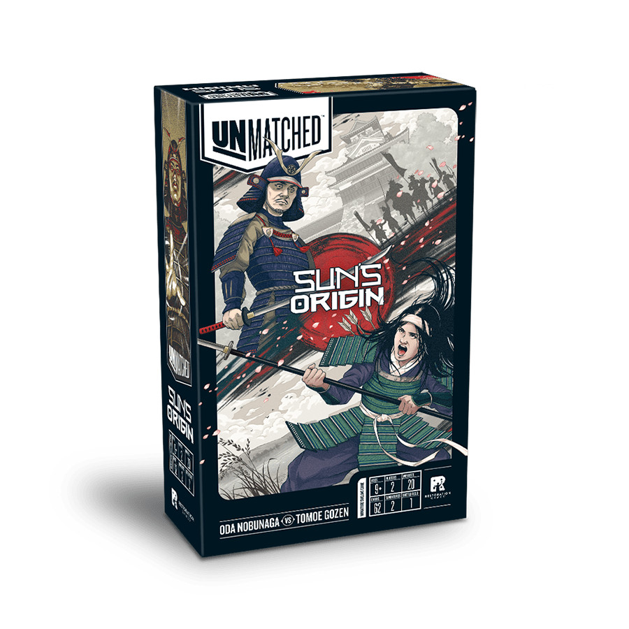 Unmatched Sun's Origin EN - Oda Nobunaga vs. Tomoe Gozen Board Game