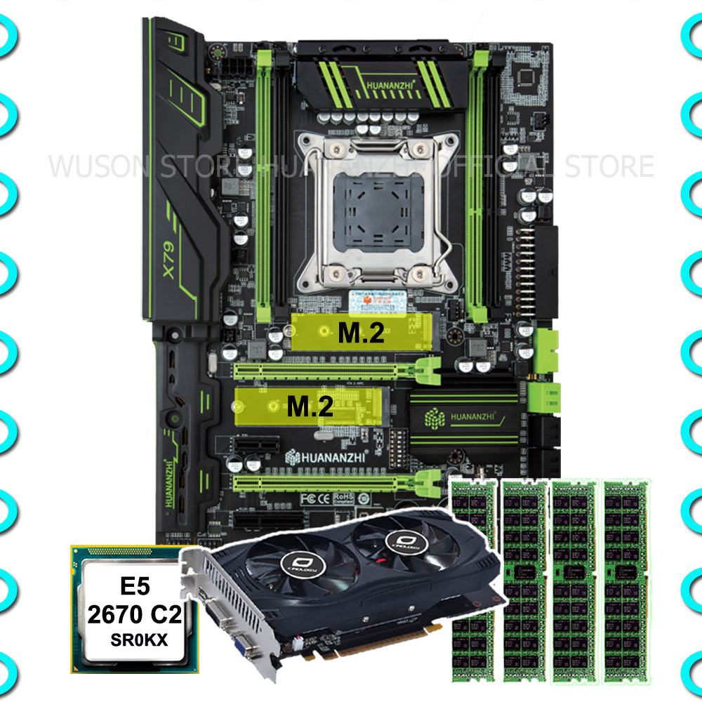HUANANZHI X79 Super Motherboard Gaming Combo Dual HI-SPEED M.2 Slot