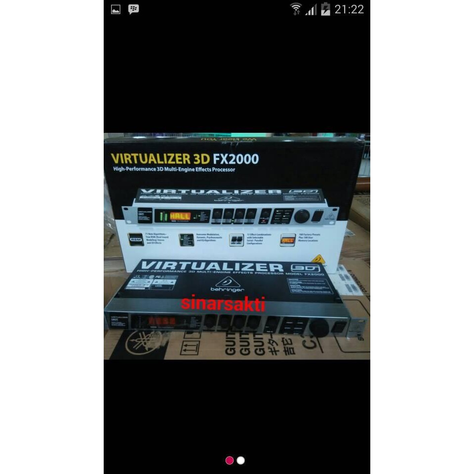 Effect Vocal Behringer FX 2000 3D