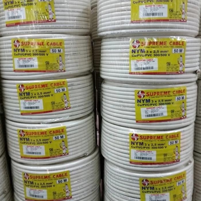 KABEL NYM 3X2.5 MM SUPREME / KABEL SUPREME NYM 3X2,5MM PUTIH