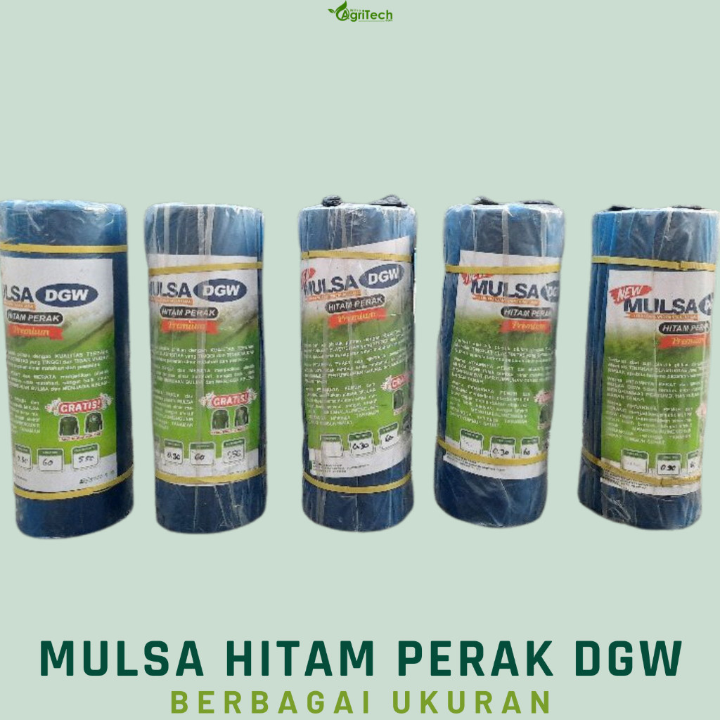 Plastik Mulsa Lebar 120 Hitam Perak Premium DGW 17 KG Besar (550 Meter) Free Kaos