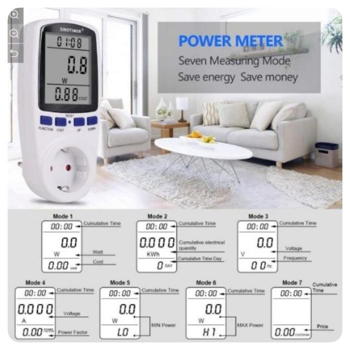 WATT METER ALAT PENGUKUR BIAYA LISTRIK KWH METER