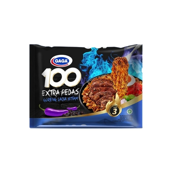 

GAGA 100 EXTRA PEDAS GORENG LADA HITAM 85 GR