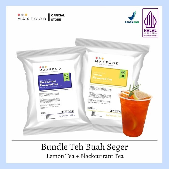 

Tersedia Maxfood Bundle Bubuk Teh Lemon Tea & Blackcurrant Tea 1kg - Minuman Instan Shopee