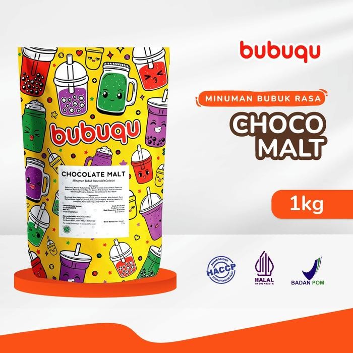 

Tersedia Bubuqu Chocolate Malt Powder Drink 1Kg - Bubuk Minuman Cokelat Malt Shopee