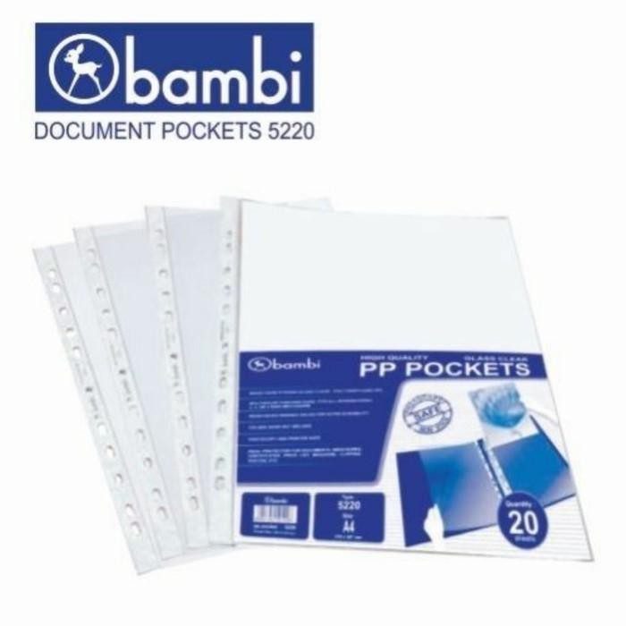 

Plastik Pp Pocket Bambi A4 5220 1 Dus Isi 50 Pack