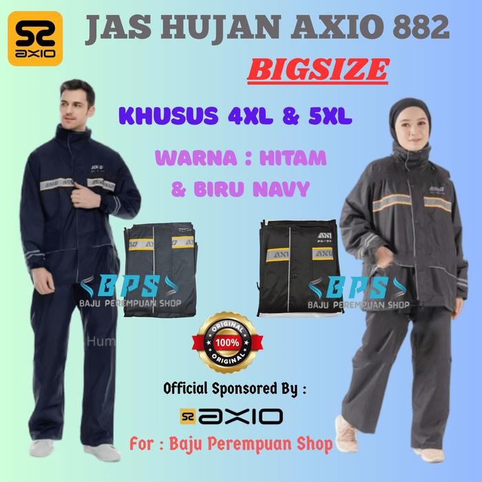 DISKON Jas Hujan Axio 882 Jumbo 4XL 5XL Big Size XXXXL XXXXXL READY STOCK