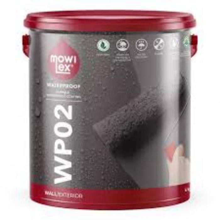 ASLI MOWILEX Wateroof WP02 Coating Exterior 4 KG (Cat Elastis Anti Bocor) READY STOCK