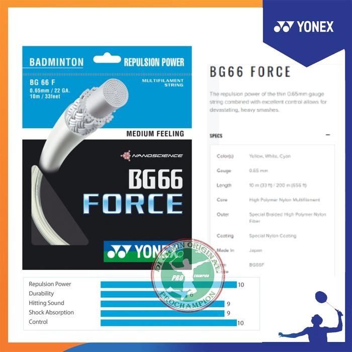 SENAR BADMINTON - YONEX BG66 BG 66 FORCE - ORIGINAL