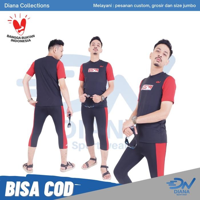 Setelan baju renang pria Baju renang muslim pria Atasan renang