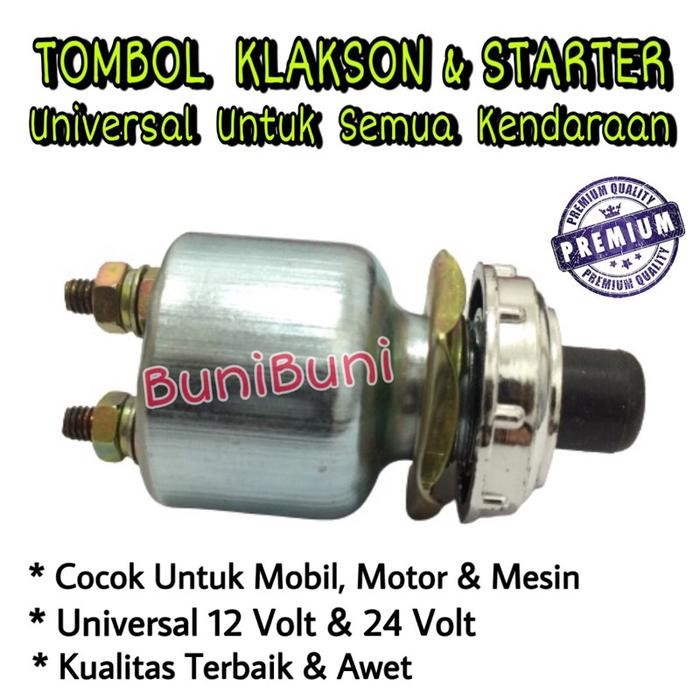 Jual Saklar / Switch / Tombol Untuk Klakson & Starter / Stater Mobil & Motor Universal 12V / 24V -