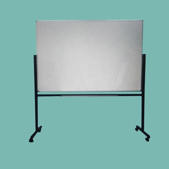 

Papan tulis white board sakana uk.90 x 180cm, 2 muka pakai kaki