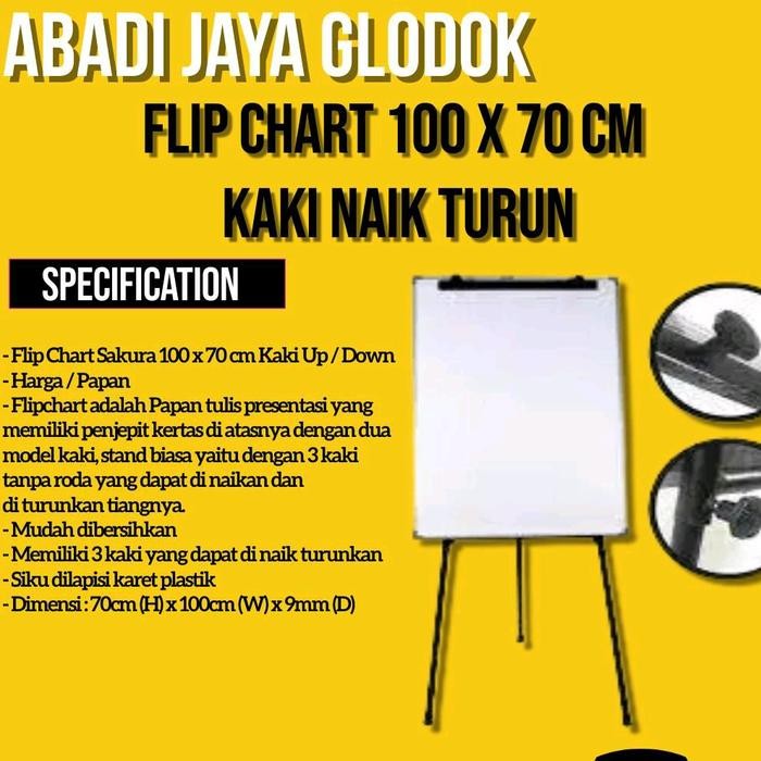 

FLIP CHART 100 X 70 CM KAKI NAIK TURUN