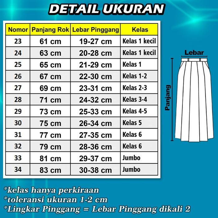 Pilihan- Seragam Sekolah - Rok Sekolah Sd Mi Plisket Rok Panjang Plisket Rok Wiru Anak