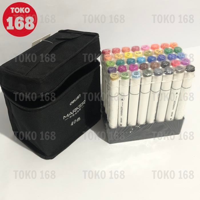 

Bisa Spk! Deli Sketch Marker With Bag 40 Colors 70807-40 (Set)