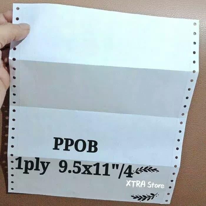 

Kertas Ppob 1Ply 9.5X11"/4 Continuous Form Isi 2000Set