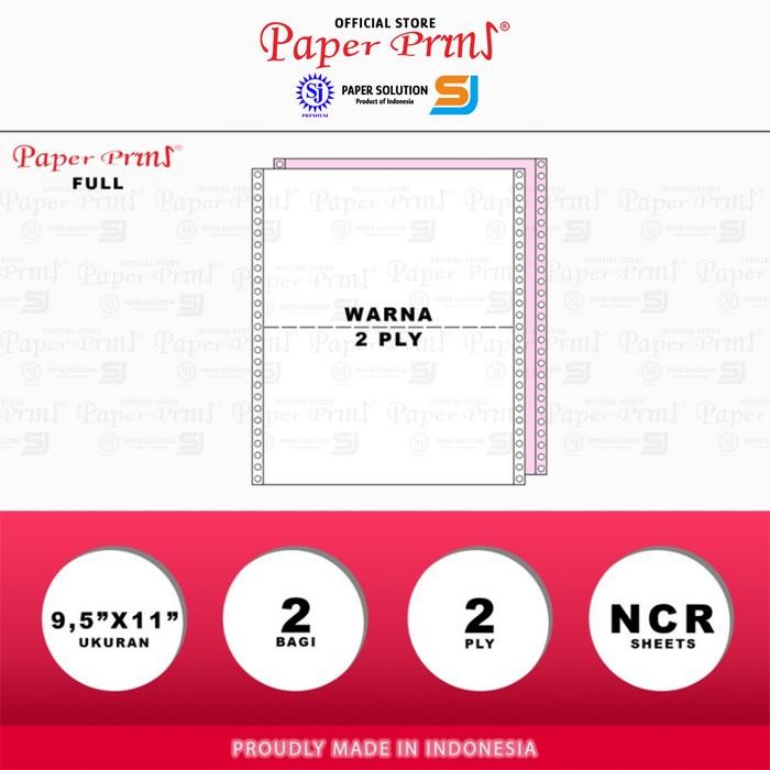 

Paperpryns Kertas Continuous Form Full 2Ply Ncr 9,5" X 11/2 (Bagi 2)