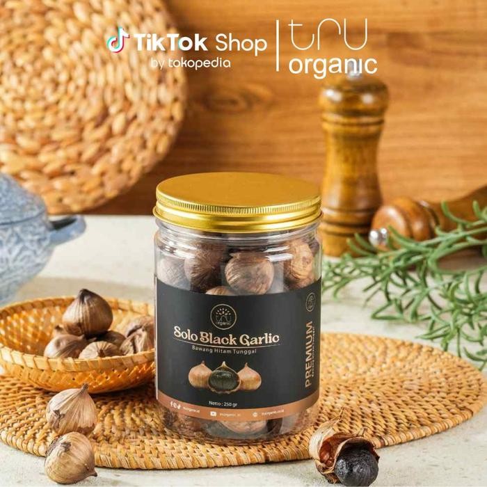 

(250gr) Black Garlic Reguler - TRUorganic Bawang Hitam Tunggal Bawang Putih Tunggal Hitam