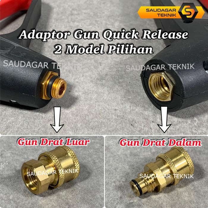 Adaptor Quick Release Khusus Jet Cleaner Nepel Sambungan Jet Cleaner Drat Dalam Drat Luar