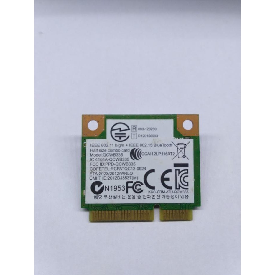 WIFI CARD ATHEROS QCWB335 802.11N WIRELESS BT4.0 PCIE HALF WCBN612AH