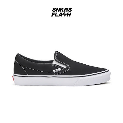 VANS Classic Slip On Black Sepatu Sneakers Unisex - VN000EYEBLK - Size 43