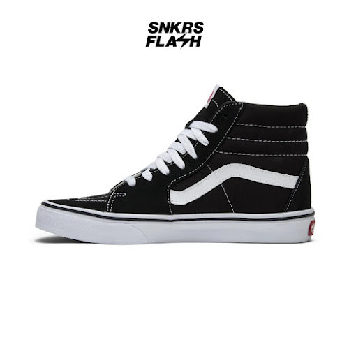 VANS Sk8 Hi Black White Sepatu Sneakers Unisex - VN000D5IB8C - Size 37