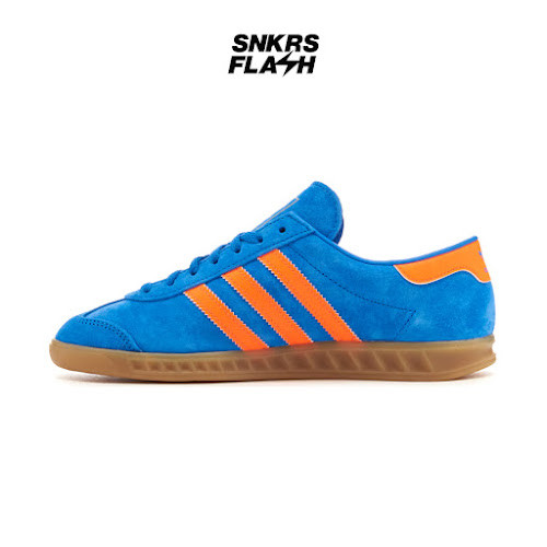 ADIDAS Hamburg Blue Bird Solar Orange Sepatu Sneakers Wanita - IH5471 - Size 36.7