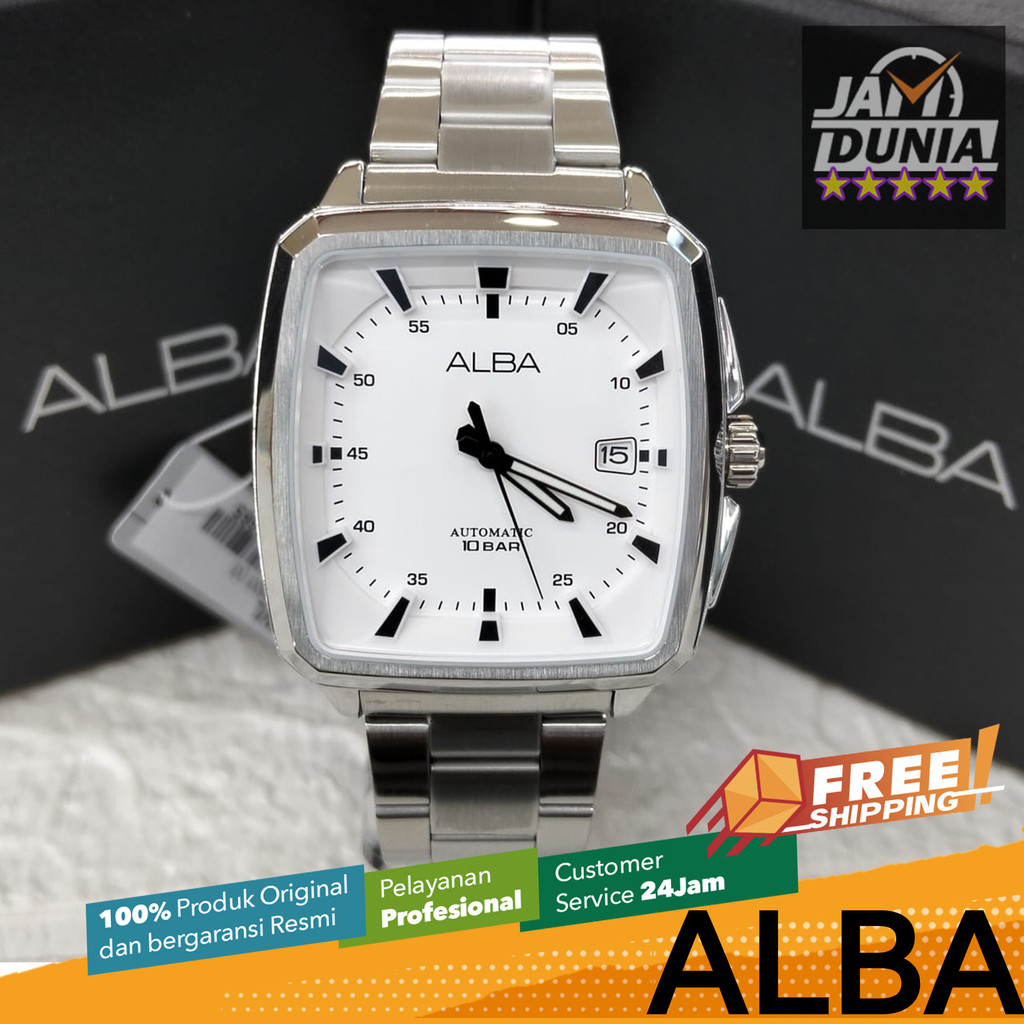 JAM TANGAN PRIA ALBA ORIGINAL ALBA AUTOMATIC JAM ALBA STAINLESS STEEL ALBA AUTOMATIC AU4045 AU40 ALB