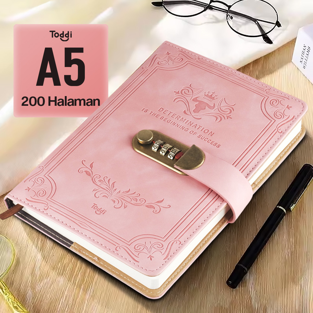 

Toddi Buku Jurnal Leather Determination A5 200 Halaman Grid with Lock - TDD3
