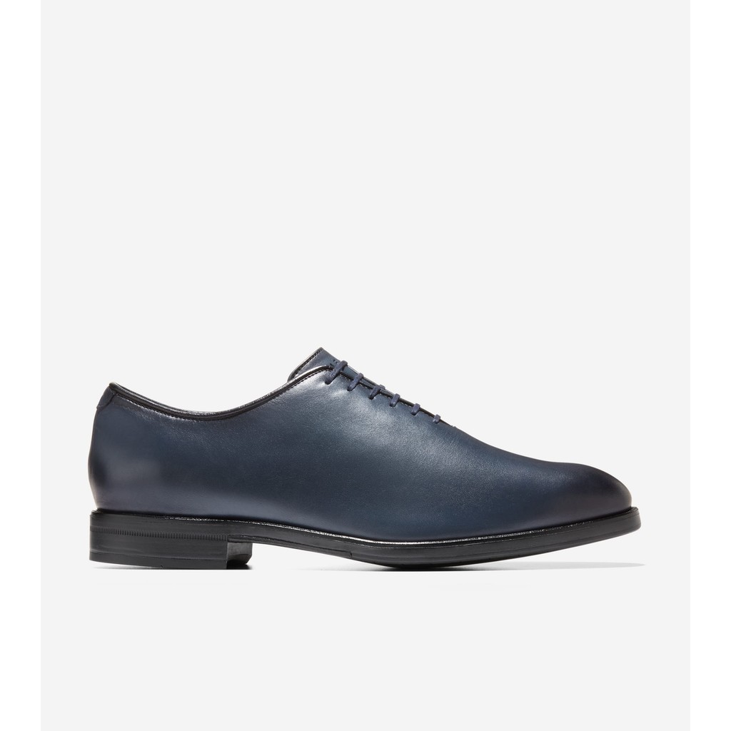 Cole Haan Men Foster Grand Wholecut Oxfords - Sepatu Pria (Navy)