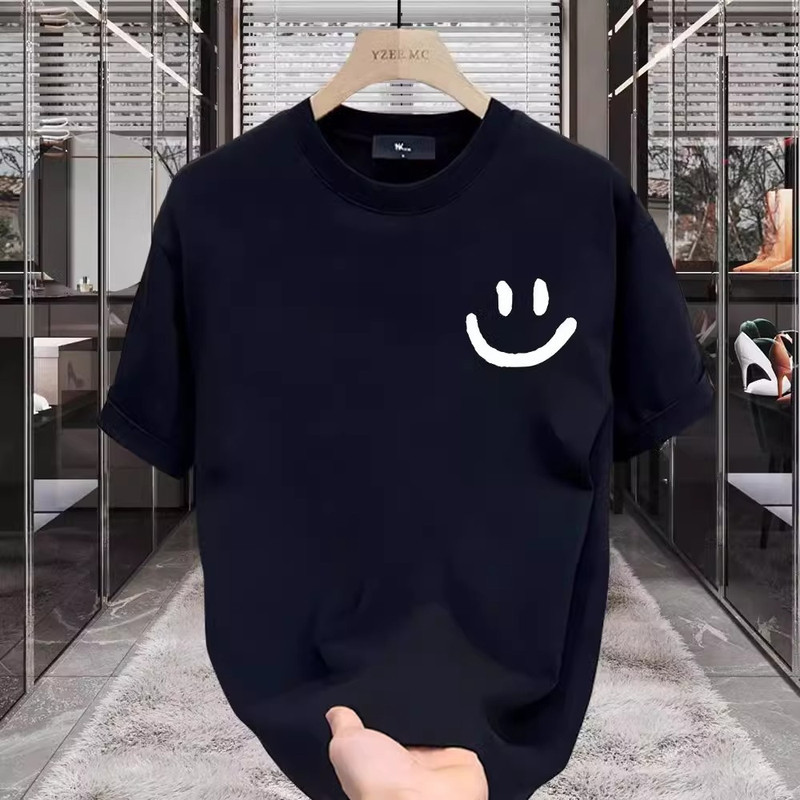 Outfit Summer Collection Katun Tebal Lengan Pendek Pria Fashion T-shirt