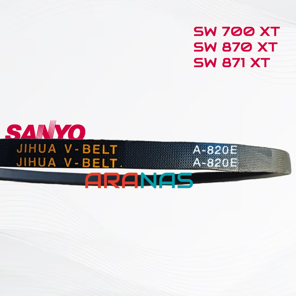 V-BELT VanBelt A-820E SANYO 7-8 Kg SW700XT SW870XT SW871XT FANBELT A33 Tali Gear Box Mesin Cuci 2 Ta